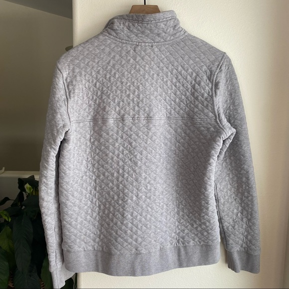 Patagonia Organic Cotton Quilt Snap-T Pullover Sweatshirt Sweater Grey Medium - Picture 7 of 13